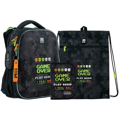 Набір рюкзак + пенал + сумка для взуття + гаманець Kite SET_K24-531M-6 Game Over