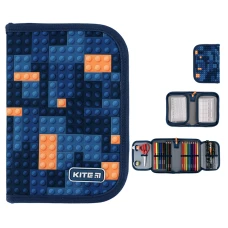 Пенал Kite 1 від., 2 відв., з наповненням K24-622H-8 Blocks