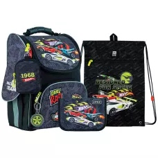 Набір рюкзак + пенал + сумка для взуття Kite SET_HW24-501S Hot Wheels