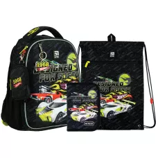 Набір рюкзак + пенал + сумка для взуття Kite SET_HW24-555S Hot Wheels