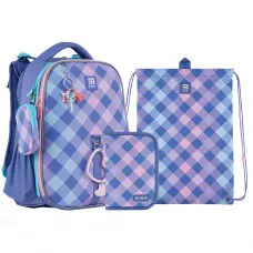Набір рюкзак + пенал + сумка для взуття Kite SET_K24-531M-2 Purple Chequer