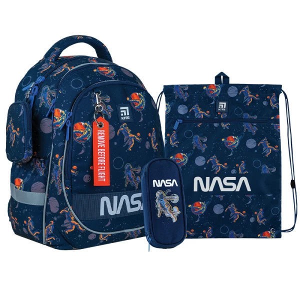 Набір рюкзак + пенал + сумка для взуття Kite SET_NS24-700M NASA