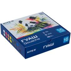 Фарби гуашеві, 16 кол., 20 мл Kite Classic K-096