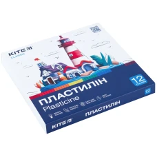 Пластилін, 12 кольорів, 240 г. Kite Classic K-1086