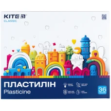 Пластилін, 36 кольорів, 720 г. Kite Classic K-078