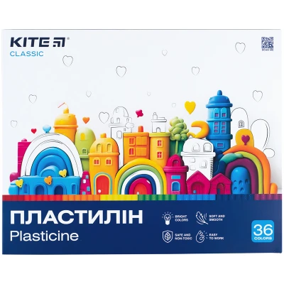 Пластилін, 36 кольорів, 720 г. Kite Classic K-078