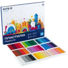 Пластилін, 36 кольорів, 720 г. Kite Classic K-078