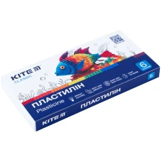 Пластилін, 6 кольорів, 120 г. Kite Classic K-081