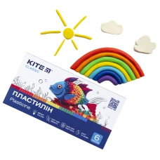 Пластилін, 6 кольорів, 120 г. Kite Classic K-081