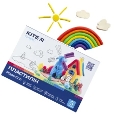 Пластилін, 8 кольорів, 160 г. Kite Classic K-082