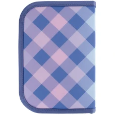 Пенал Kite 1 від., 2 відв.,з наповненням K24-622H-3 Purple Chequer