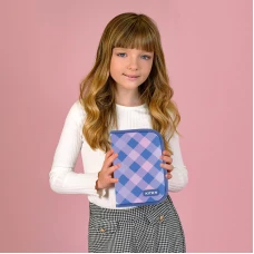 Пенал Kite 1 від., 2 відв.,з наповненням K24-622H-3 Purple Chequer