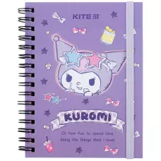Блокнот вирубка, спіраль, на резинку, 80арк., А6 Kuromi HK24-229 Kite