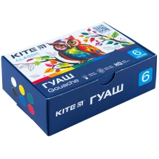 Фарби гуашеві, 6 кол., 20 мл Kite Classic K-062