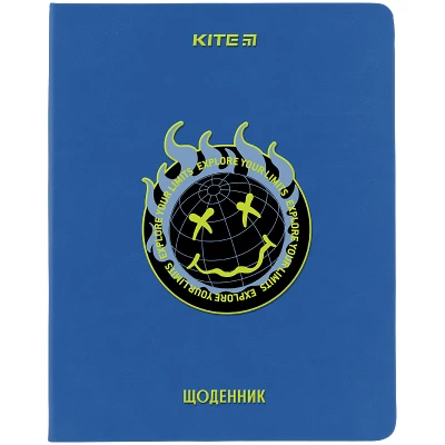 Щоденник шкільний, тверда обкл. PU, Happy nation K24-264-1 Kite