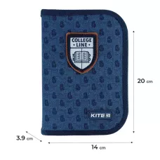 Пенал Kite 1 від., 2 відв., з наповненням K24-622H-2 College Line boy