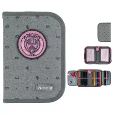 Пенал Kite 1 від., 2 відв., з наповненням K24-622H-1 College Line girl