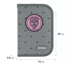 Пенал Kite 1 від., 2 відв., з наповненням K24-622H-1 College Line girl