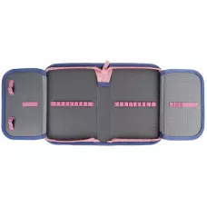 Пенал Kite 1 від., 2 відв.,з наповненням K24-622H-3 Purple Chequer