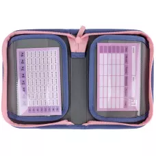 Пенал Kite 1 від., 2 відв.,з наповненням K24-622H-3 Purple Chequer