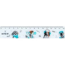 Лінійка пластикова, 15см. Dogs K24-090-1 Kite