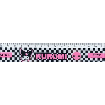 Лінійка пластикова, 15см. Kuromi HK24-090-1 Kite