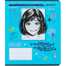 Зошит 12 арк., клітинка, софт тач + УФ лак, Kite Anime K24-232-1