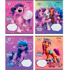 Зошит 12 арк., коса, УФ лак + глітер, My Little Pony LP24-235 Kite