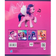 Зошит 12 арк., коса, УФ лак + глітер, My Little Pony LP24-235 Kite