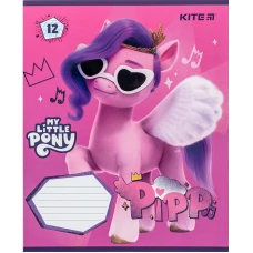 Зошит 12 арк., коса, УФ лак + глітер, My Little Pony LP24-235 Kite