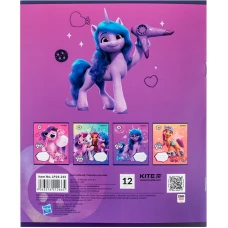 Зошит 12 арк., коса, УФ лак + глітер, My Little Pony LP24-235 Kite