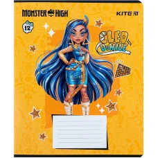 Зошит 12 арк., лінія, гібр. лак + УФ лак, Monster High MH24-234 Kite