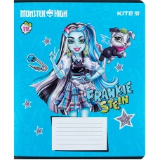 Зошит 12 арк., лінія, гібр. лак + УФ лак, Monster High MH24-234 Kite