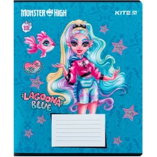 Зошит 12 арк., лінія, гібр. лак + УФ лак, Monster High MH24-234 Kite