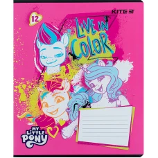 Зошит 12 арк., лінія, УФ лак + глітер, My Little Pony LP24-234 Kite