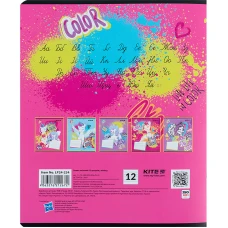 Зошит 12 арк., лінія, УФ лак + глітер, My Little Pony LP24-234 Kite