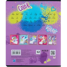 Зошит 12 арк., лінія, УФ лак + глітер, My Little Pony LP24-234 Kite