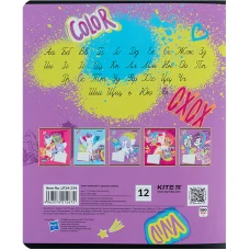 Зошит 12 арк., лінія, УФ лак + глітер, My Little Pony LP24-234 Kite