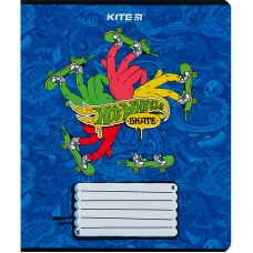 Зошит 18 арк., клітинка, гібр. лак + УФ лак, Hot Wheels HW24-236 Kite