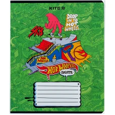 Зошит 18 арк., клітинка, гібр. лак + УФ лак, Hot Wheels HW24-236 Kite