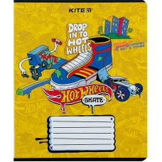 Зошит 18 арк., клітинка, гібр. лак + УФ лак, Hot Wheels HW24-236 Kite