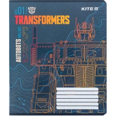 Зошит 18 арк., клітинка, гібр. лак + УФ лак, Transformers TF24-236 Kite