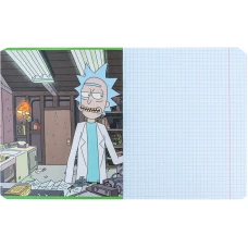 Зошит 18 арк., клітинка, софт тач + УФ лак, Rick and Morty RM24-236 Kite