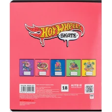 Зошит 18 арк., лінія, гібр. лак + УФ лак, Hot Wheels HW24-237 Kite