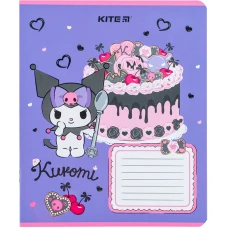Зошит 18 арк., лінія, софт-тач + УФ лак, Kuromi HK24-237 Kite