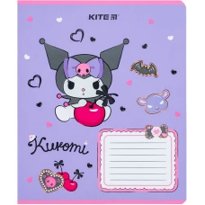 Зошит 18 арк., лінія, софт-тач + УФ лак, Kuromi HK24-237 Kite