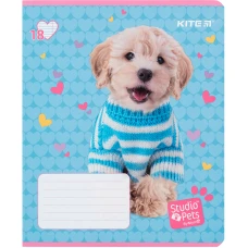 Зошит 18 арк., лінія, софт-тач + УФ лак, Studio Pets SP24-237 Kite
