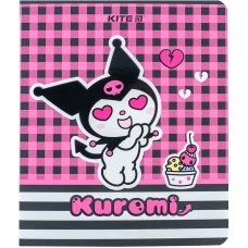 Зошит 24 арк., клітинка, софт тач + УФ лак, Kuromi HK24-238 Kite