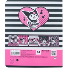 Зошит 24 арк., клітинка, софт тач + УФ лак, Kuromi HK24-238 Kite