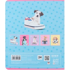 Зошит 24 арк., клітинка, софт тач + УФ лак, Studio Pets SP24-238 Kite